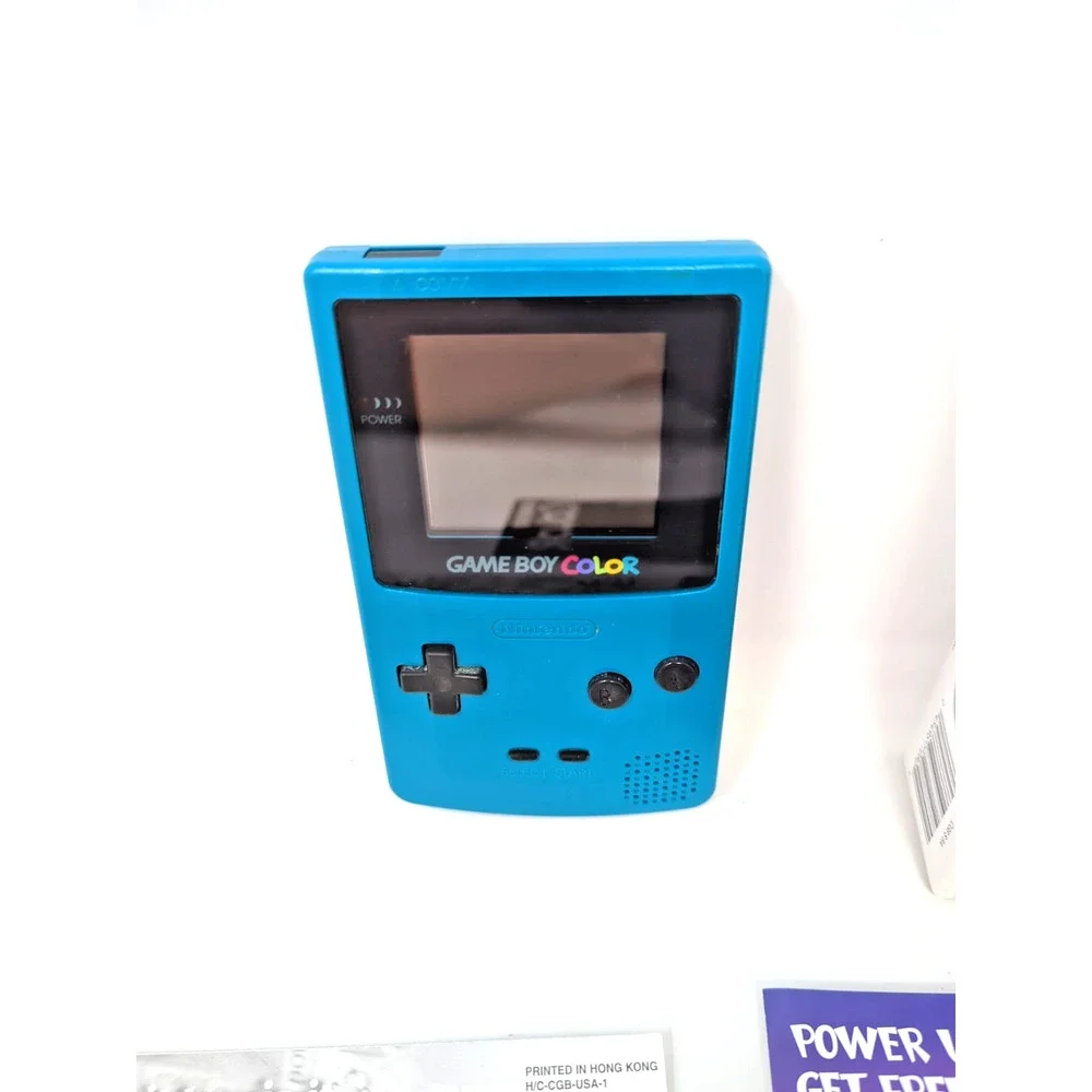 Nintendo Game Boy Color Handheld Console Teal Complete in Box CIB USA inserts